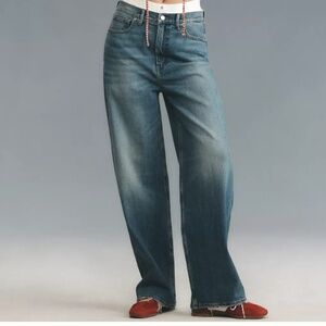 Good American Good Standard High-Rise Baggy Jeans in Dark Denim